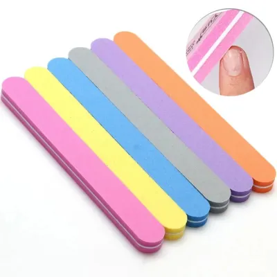 2 Pc Double Sides Nail File Buffers Sponge